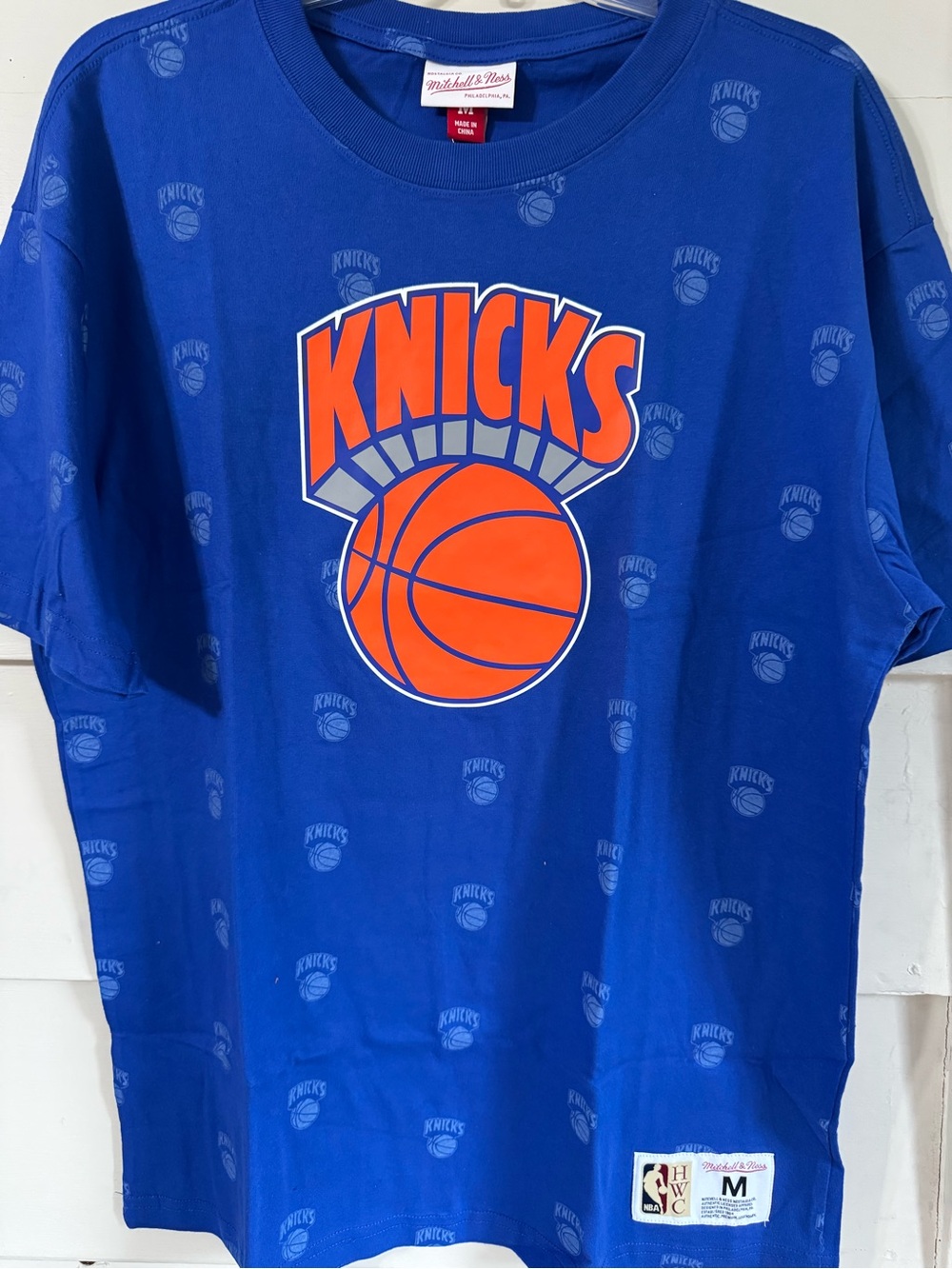 Mitchell & Ness Kids New York Knicks Blue Graphic Tee